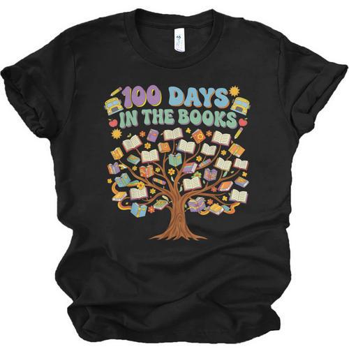 100 Days Of School 100 Days In The Books English Teacher Unisex Jersey T-Shirt - Bookorys