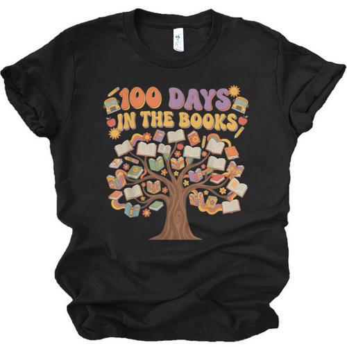 100 Days Of School 100 Days In The Books Librarian Read Unisex Jersey T-Shirt - Bookorys