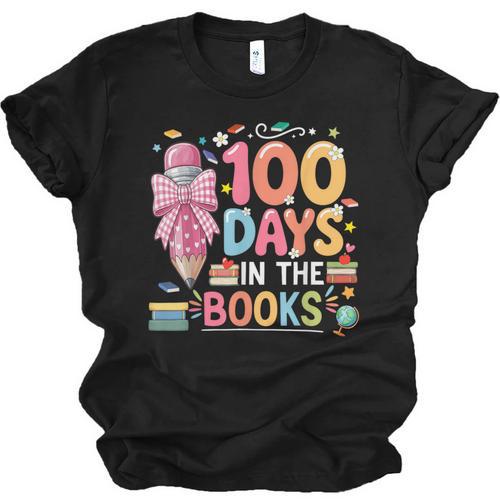 100th Day Of School Teacher Floral 100 Days In The Books Unisex Jersey T-Shirt - Bookorys CA