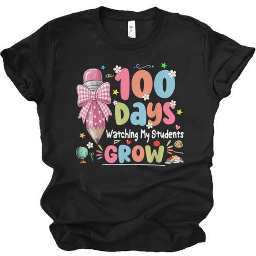 100th Day Of School Teacher Women Floral Books Unisex Jersey T-Shirt - Bookorys CA