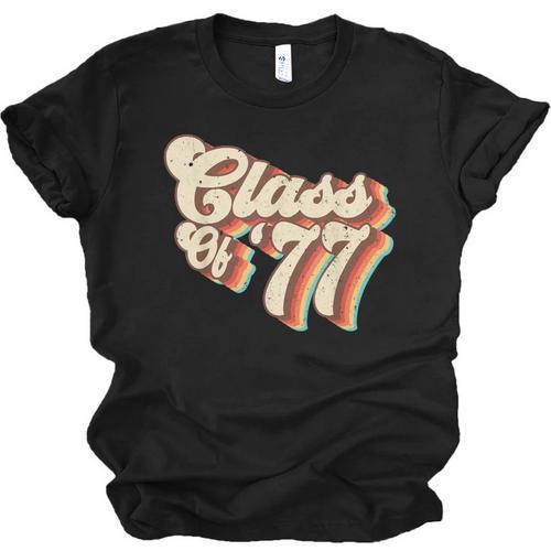 1977 Class Reunion Retro Class Of 77 High School Graduation Unisex Jersey T-Shirt - Best Gift Smart