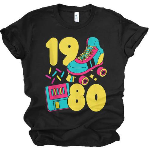 1980 Retro Raised In The 80s Old School Nostalgia Vibes Unisex Jersey T-Shirt - Figerry