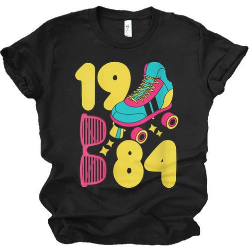 1984 Retro Raised In The 80s Old School Nostalgia Vibes Unisex Jersey T-Shirt - Figerry