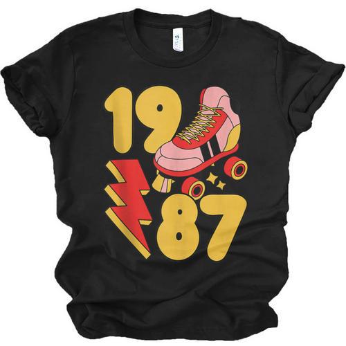 1987 Retro Roller Skate Vintage 80s Nostalgia Collector Unisex Jersey T-Shirt - Figerry