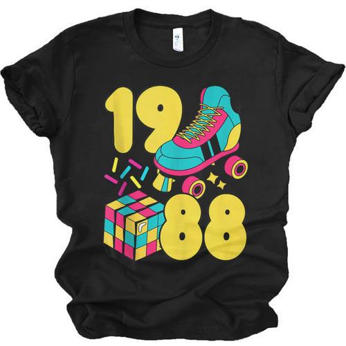1988 Retro Raised In The 80s Old School Nostalgia Vibes Unisex Jersey T-Shirt - Figerry
