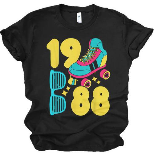 1988 Retro Raised In The 80s Old School Nostalgia Vibes Unisex Jersey T-Shirt - Figerry