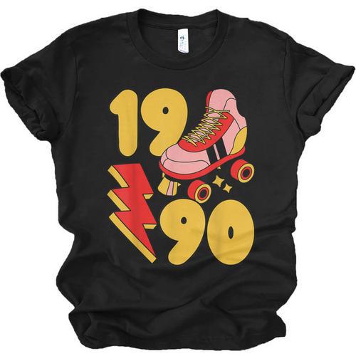 1990 Retro Roller Skate Vintage 90s Nostalgia Collector Unisex Jersey T-Shirt - Figerry