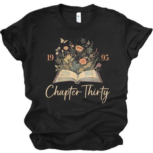 1995 Chapter Thirty 30th Birthday Wildflower Book 30 Yrs Old Unisex Jersey T-Shirt - Bookorys