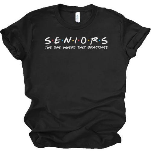 2023 Seniors The One Where They Graduate Graduation Class Unisex Jersey T-Shirt - Best Gift Smart