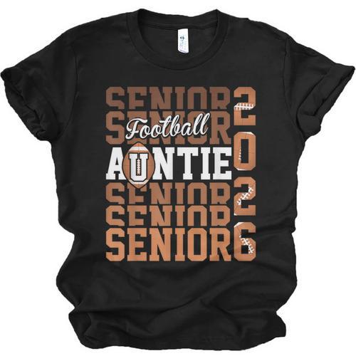 2026 Football Senior Auntie Graduation Matching Family Unisex Jersey T-Shirt - Best Gift Smart