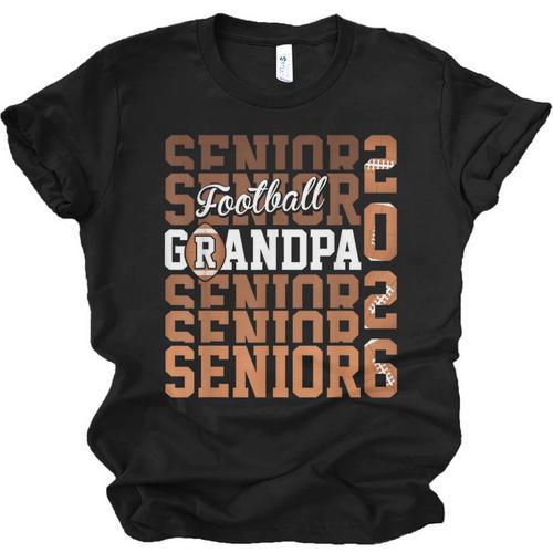 2026 Football Senior Grandpa Graduation Matching Family Unisex Jersey T-Shirt - Best Gift Smart