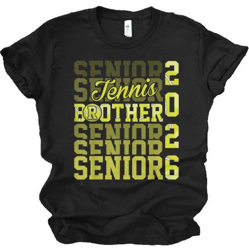 2026 Tennis Senior Brother Graduation Matching Family Unisex Jersey T-Shirt - Best Gift Smart