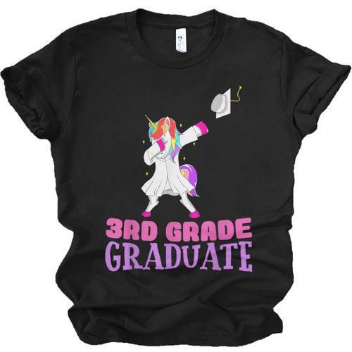 3rd Grade Graduation Unicorn End Of Year Third Unisex Jersey T-Shirt - Best Gift Smart