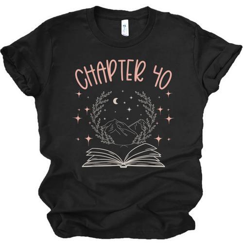40th Birthday Women Book Lovers Chapter 40 Its My Birthday Unisex Jersey T-Shirt - Bookorys