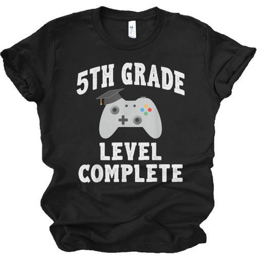 5th Grade Level Complete Gamer Class Of 2025 Graduation Unisex Jersey T-Shirt - Best Gift Smart