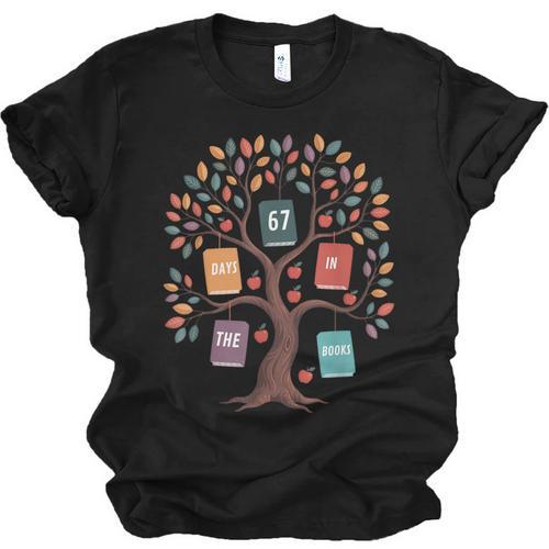 67 Days In The Books Reading Teacher 67th Day Of School Unisex Jersey T-Shirt - Bookorys