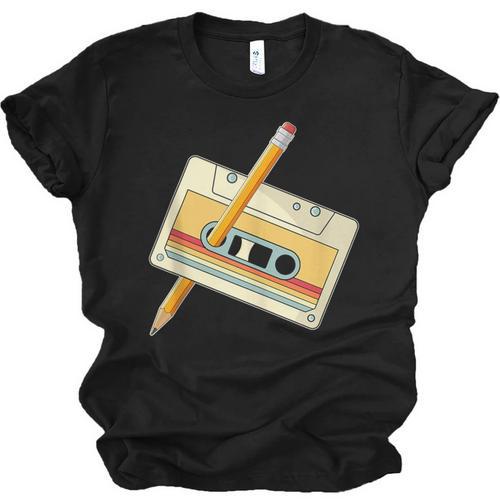 80's 90's Retro Music Party Costume Nostalgia Cassette Unisex Jersey T-Shirt - Figerry