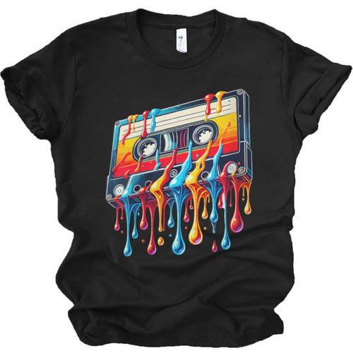 80s 90s Retro Party Costume Nostalgia Cassette Unisex Jersey T-Shirt - Figerry