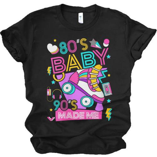 80's Baby 90's Made Me 1980s 1990s Nostalgia Retro Party Unisex Jersey T-Shirt - Figerry