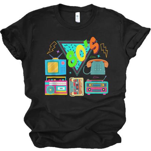 80's Vintage Cassette Tape Nostalgia Mixtape Era 1980s Retro Unisex Jersey T-Shirt - Figerry