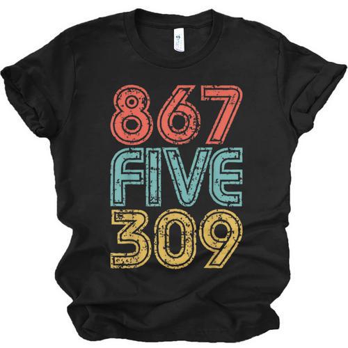 8675309 Retro Vintage 80's 90's Music Nostalgia Unisex Jersey T-Shirt - Figerry