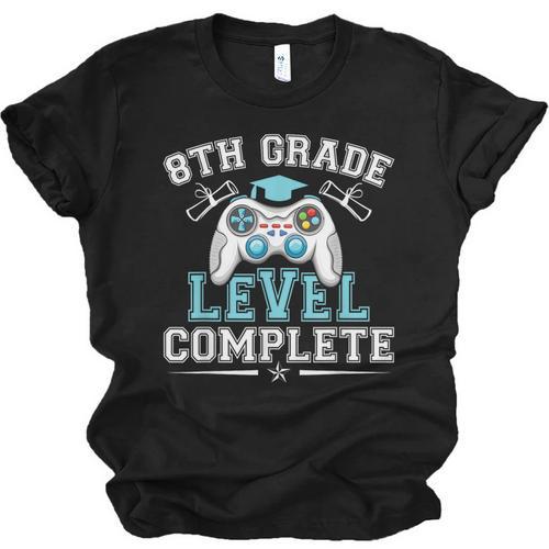 8th Grade Level Complete Graduation 2025 Class Eighth Grade Unisex Jersey T-Shirt - Best Gift Smart