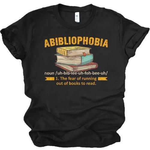 Abibliophobia Perfect For Young Book Lover Bookworm Reader Unisex Jersey T-Shirt - Bookorys