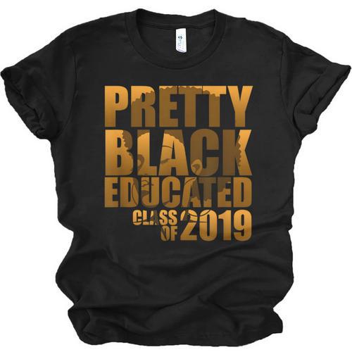 African American Girl Graduation Shirt Senior 2019 Unisex Jersey T-Shirt - Best Gift Smart