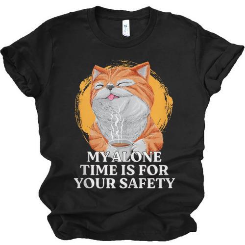 My Alone Time Is For Your Safety Coffee Lover Introvert Unisex Jersey T-Shirt - Raresse