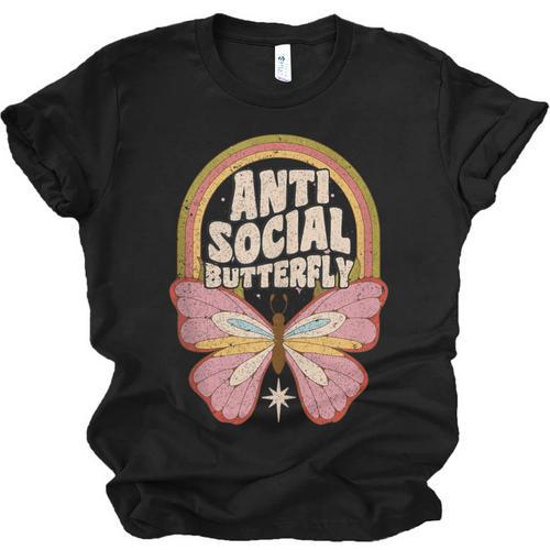 Anti-Social Introvert Butterfly Lover Unisex Jersey T-Shirt - Raresse