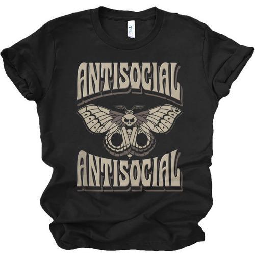 Antisocial Butterfly Quote Socially Selective Introvert Unisex Jersey T-Shirt - Raresse