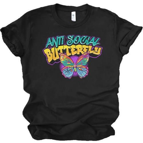 Antisocial Butterfly Shirts For Introvert Unisex Jersey T-Shirt - Raresse