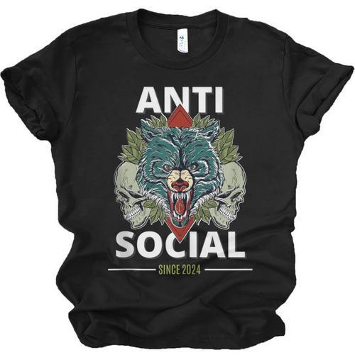 Antisocial Introvert I Like Being Alone Unisex Jersey T-Shirt - Raresse