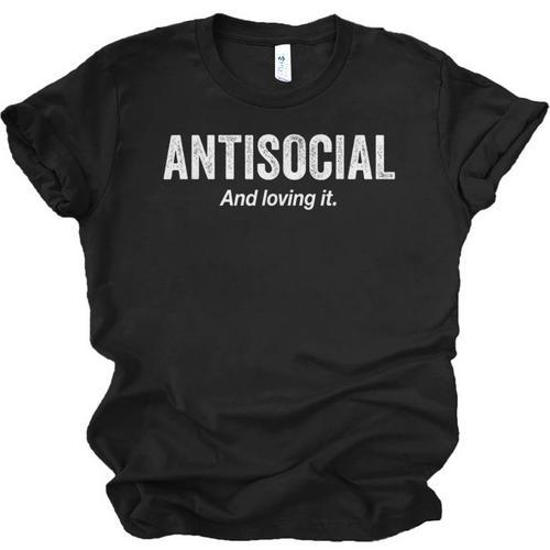 Antisocial And Loving It Introvert Unisex Jersey T-Shirt - Raresse