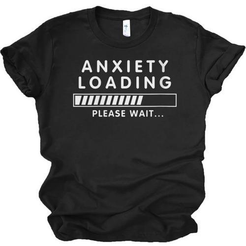 Anxiety Loading Please Wait Anti-Social Introvert Unisex Jersey T-Shirt - Raresse