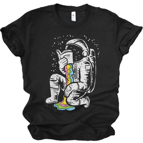 Astronaut Reading Book Space Galaxy Bookworm Men Women Kids Unisex Jersey T-Shirt - Bookorys