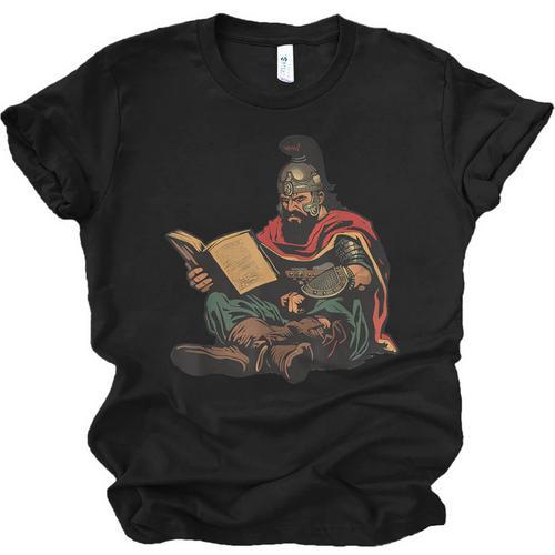 Attila The Hun Reading A Book Unisex Jersey T-Shirt - Bookorys AU