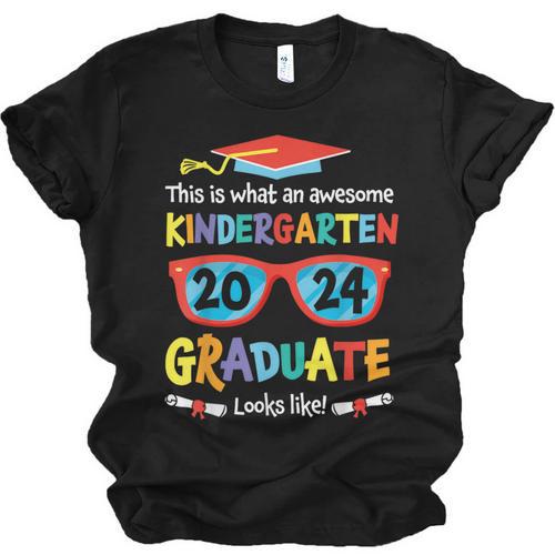 Awesome Kindergarten Graduate Looks Like 2024 Graduation Unisex Jersey T-Shirt - Best Gift Smart
