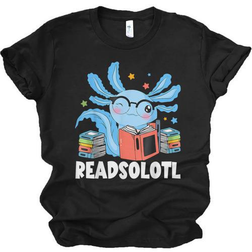 Axolotl Read Book Kawaii Reading Books For Men Women Unisex Jersey T-Shirt - Bookorys