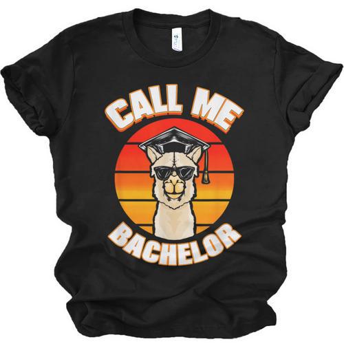 Bachelor Graduation For University Degree Party Llama Unisex Jersey T-Shirt - Best Gift Smart