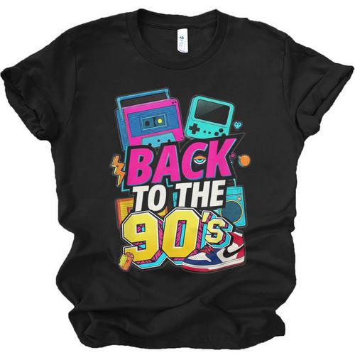 Back To The 90s Nostalgia Cassette Game Console Boombox Unisex Jersey T-Shirt - Figerry