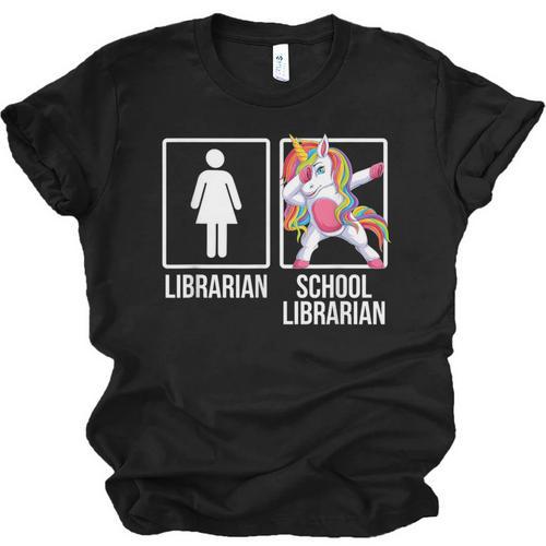 Back To School Library Unicorn Book Lover School Librarian Unisex Jersey T-Shirt - Bookorys