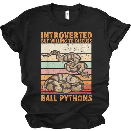 Ball Python Snake Introvert Ball Python Unisex Jersey T-Shirt - Raresse