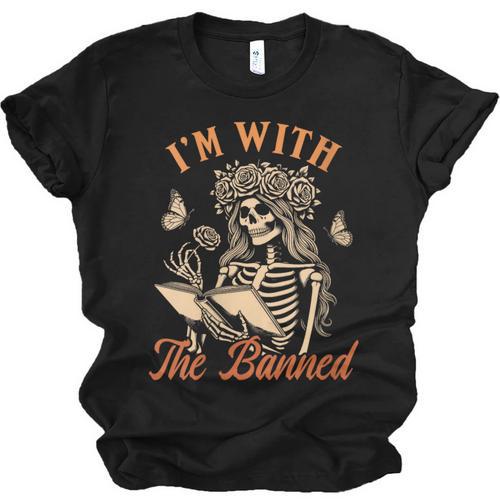 Banned Book Reading Squad Bookish I'm With The Banned Unisex Jersey T-Shirt - Bookorys UK