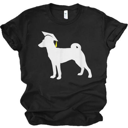 Basenji Graduation Dog Graduate Unisex Jersey T-Shirt - Best Gift Smart