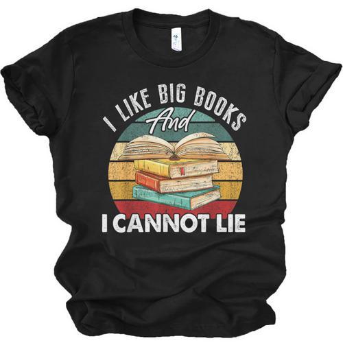 I Like Big Books Librarian Reading Teacher Book Lover Unisex Jersey T-Shirt - Bookorys CA