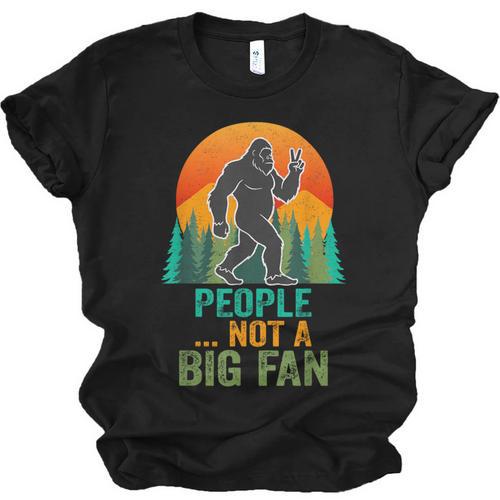 Bigfoot Introvert People Not A Big Fan Retro Sasquatch Unisex Jersey T-Shirt - Raresse