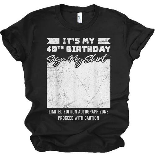 Birthday It's My 40th Birthday Guest Book Birthday Party Unisex Jersey T-Shirt - Bookorys CA