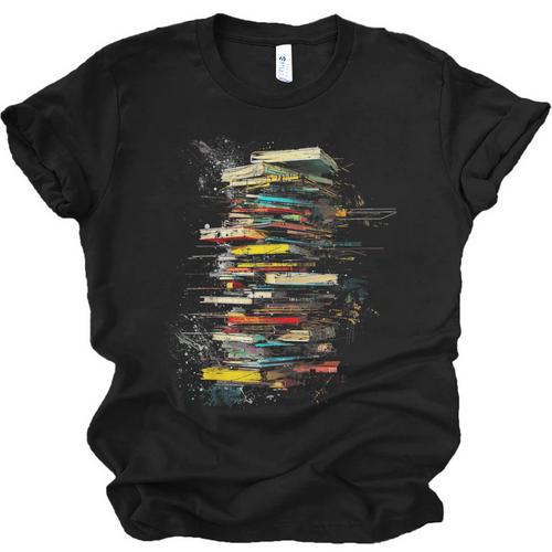 Book Abstract Art Drawing Painting Graphic Book Unisex Jersey T-Shirt - Bookorys DE