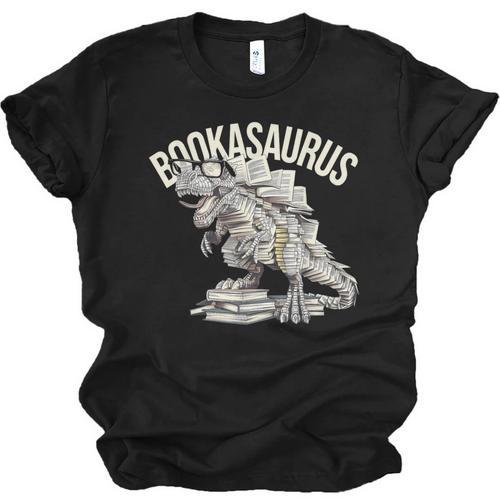 Book Dinosaur Bookworm T-Rex Dino Reading Books Book Unisex Jersey T-Shirt - Bookorys DE